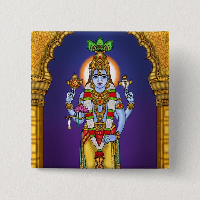 Lord Vishnu Button (Front)