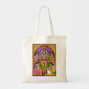 Lord Vishnu Satyanarayan Tote Bag
