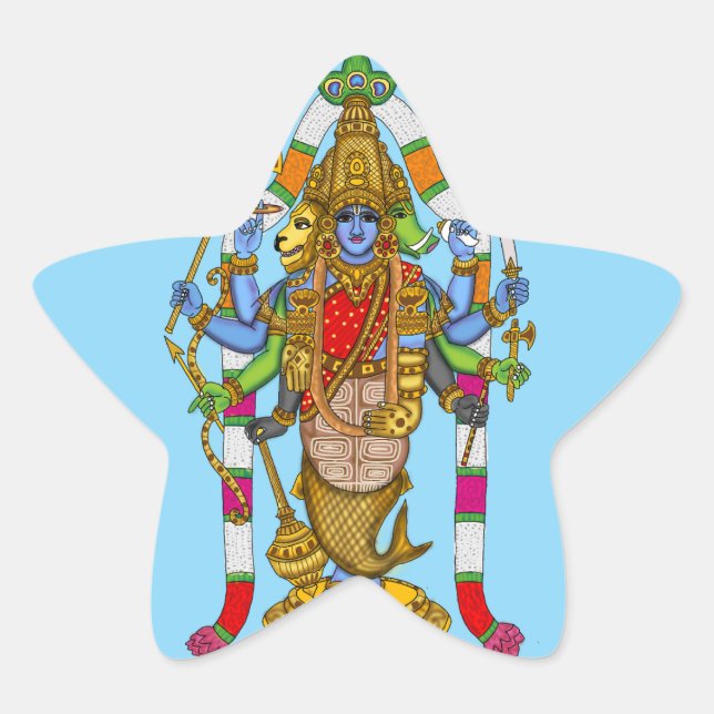 Lord Vishnu Sticker (Front)