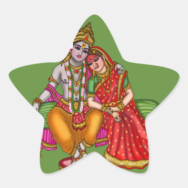 Lord Vitthal Rukmini Stickers (Front)