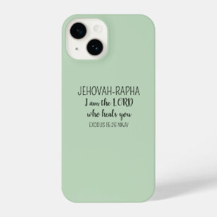 Lord Who Heals Light Green Simple Christian iPhone 14 Case