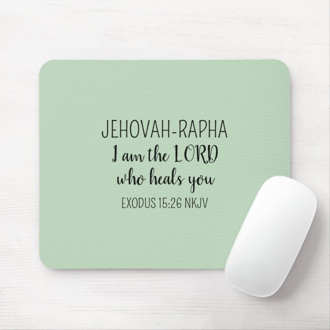 Lord Who Heals Light Green Simple Christian Mouse Pad (With Mouse)
