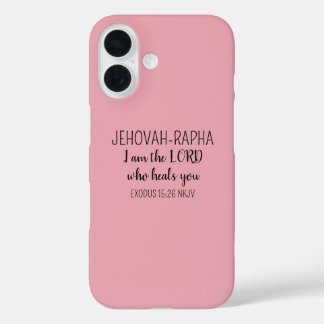 Lord Who Heals Pink Simple Christian iPhone 16 Case