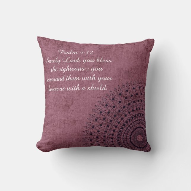 Lord you bless the Righteous Decorative Pillow (Front)