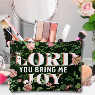 Lord You Bring Me Joy Floral Christian Accessory Pouch