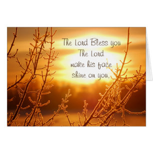 Lord's Blessing, Numbers 6:24-26 Bible Card