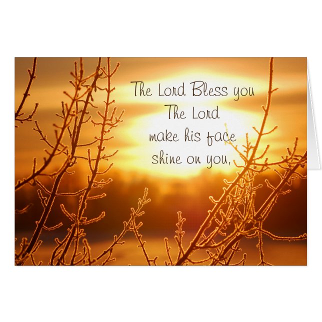 Lord's Blessing, Numbers 6:24-26 Bible Card (Front Horizontal)
