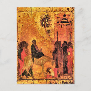 Lord's Entry into Jerusalem by Andrei Rublev Postcard