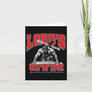 Lords Gym Bench Press The Sin Of The World Card