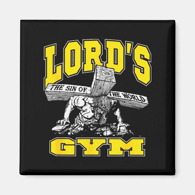 Lords Gym - Lord's The Sin Of World Jesus  Magnet (Front)