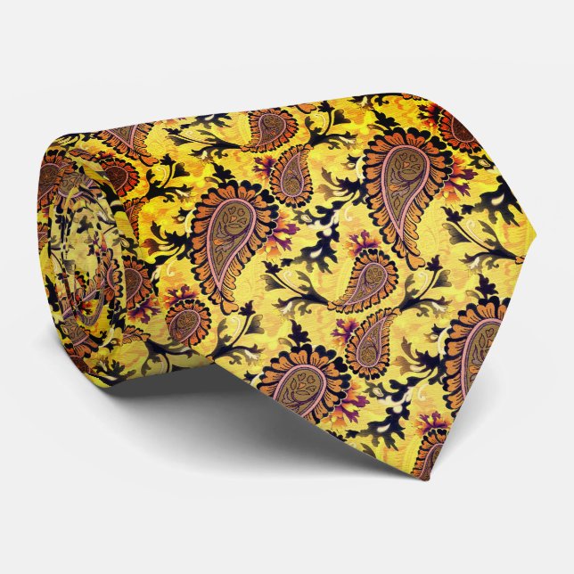 Lords of the Sun Paisley Neck Tie (Rolled)