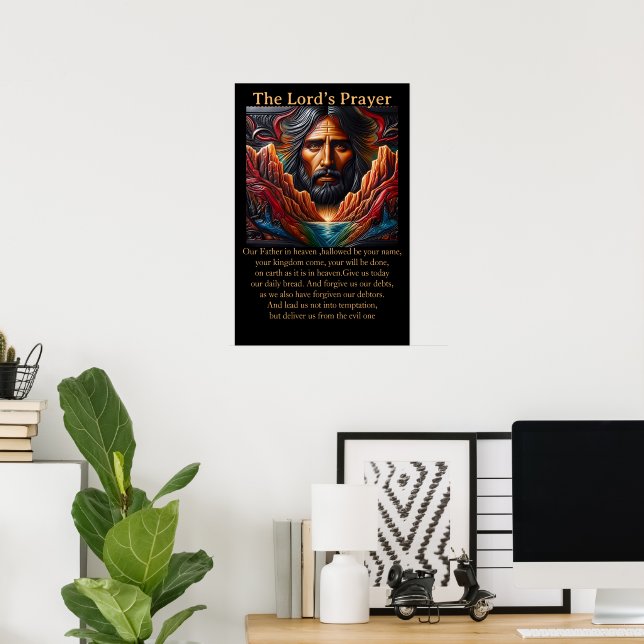Lord's Prayer Canyon Dawn Artwork Poster (Home Office)