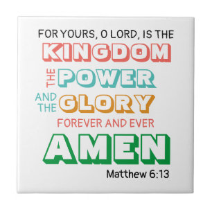 LORDS PRAYER Christian Ceramic Tile