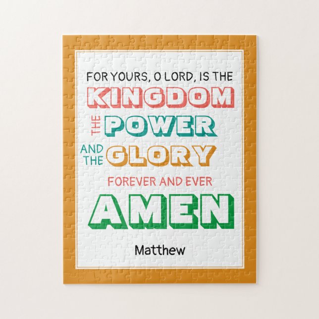 LORDS PRAYER Christian Jigsaw Puzzle (Vertical)