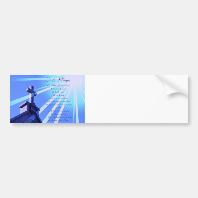 Lord's Prayer Design Bumper Sticker (Front)