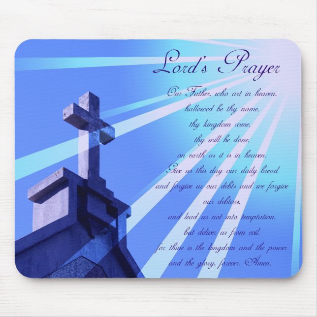 Lord's Prayer Design Mouse Pad (Front)
