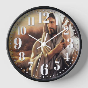 Lord's Prayer Jesus Christ The Shepherd Clock
