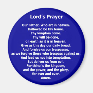 Lord's Prayer Magnet - Blue