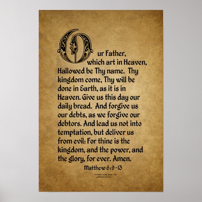 Lord's Prayer (Our Father...) Poster (Front)