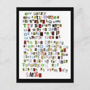 Lord's Prayer Postcard