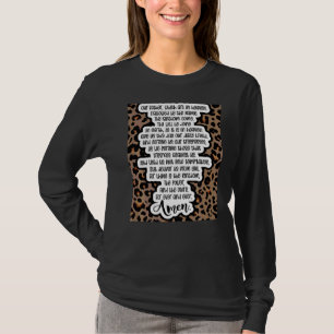 Lords Prayers Prayer Amen Christian Woman Jesus Re T-Shirt