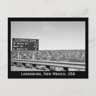 Lordsburg New Mexico Black and White Photograph Postcard