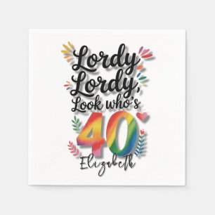 Lordy Lordy Look Who’s 40 Birthday Party Napkin