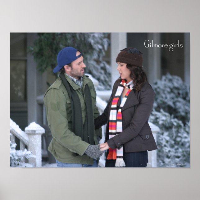 Lorelai & Luke Holding Hands in the Snow Poster (Front)