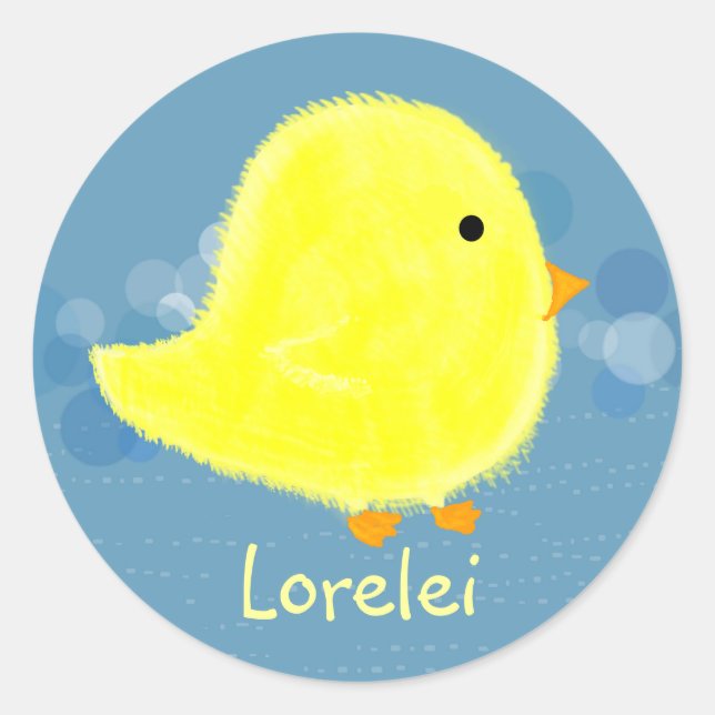 Lorelei Cute Baby Chick Sticker (Front)