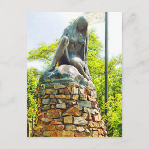 Lorelei Rhine River Statue Painting Effect Holiday Postcard