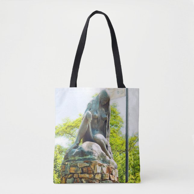 Lorelei Rhine River Statue Painting Effect Tote Bag (Front)