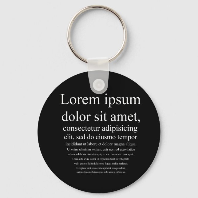 Lorem Ipsum Key Ring (Front)