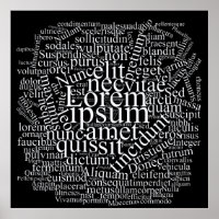 Lorem Ipsum Word Cloud - White version