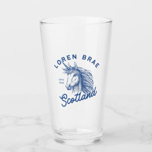 Loren Brae Scotland Unicorn Pint Glass