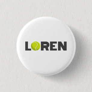 Loren Tennis 3 Cm Round Badge
