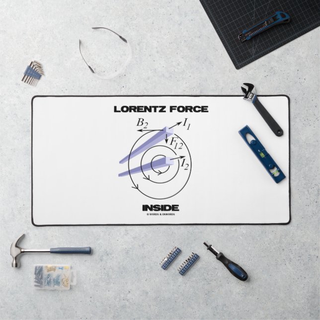 Lorentz Force Inside Electromagnetism Humour Desk Mat (Workstation)