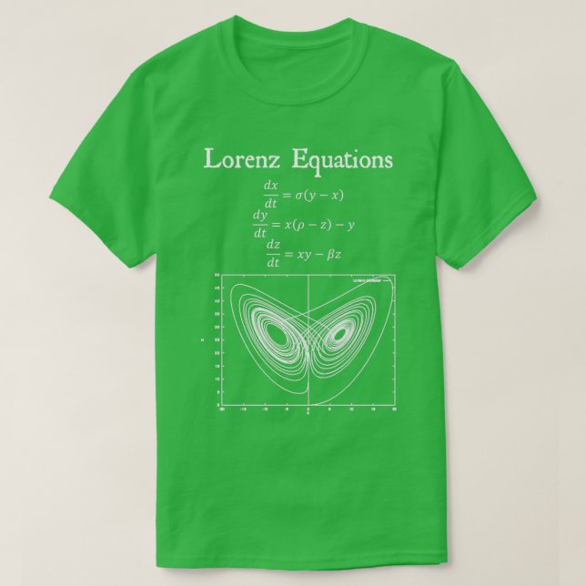 Lorenz Equation Butterfly Effect Chaos Theory Vint T-Shirt (Design Front)