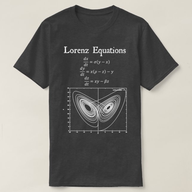 Lorenz Equation Butterfly Effect Chaos Theory Vint T-Shirt (Design Front)
