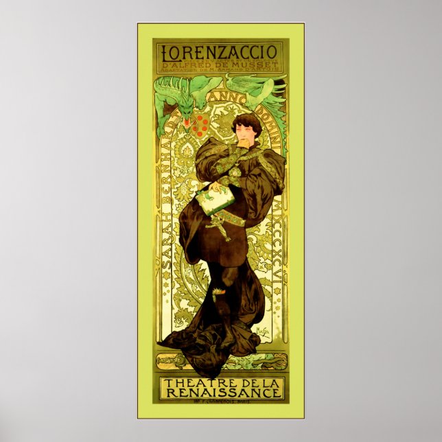 Lorenzaccio ~ Alphonse Mucha Poster (Front)