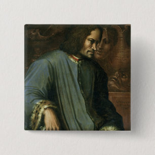 Lorenzo de Medici 'The Magnificent' 15 Cm Square Badge