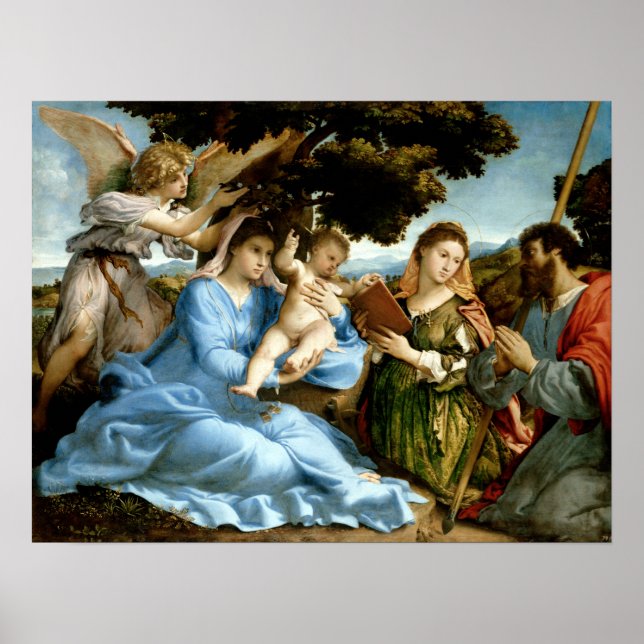 Lorenzo Lotto Madonna and Child with Saints Poster (Front)