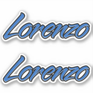 Lorenzo name blue sticker Sticker Sticker Sticker