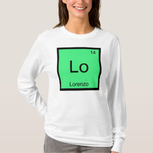 Lorenzo Name Chemistry Element Periodic Table T-Shirt