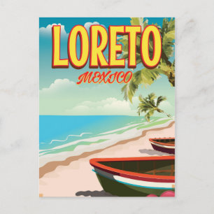 Loreto Mexico travel poster Postcard