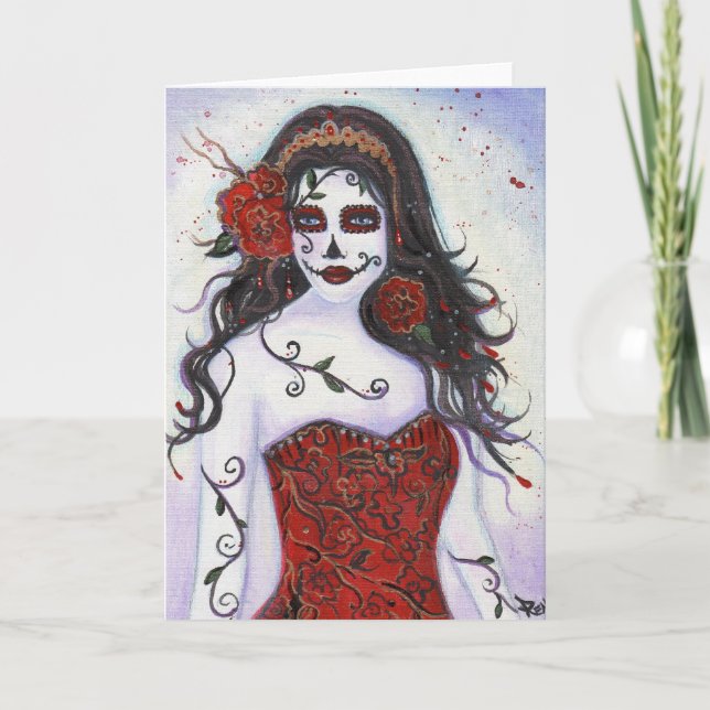 Loretta Day of the Dead Card By Renee (Front)