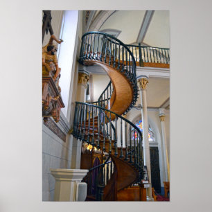 Loretto Chapel Miraculous Stairway, Santa Fe, N.M. Poster