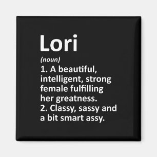 Lori Definition Personalised Name Funny Christmas Magnet