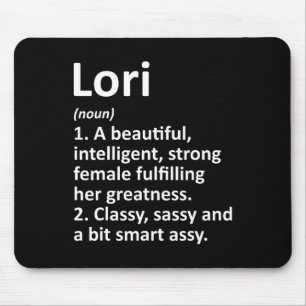 Lori Definition Personalised Name Funny Christmas Mouse Pad