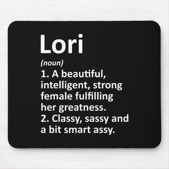 Lori Definition Personalised Name Funny Christmas  Mouse Pad (Front)