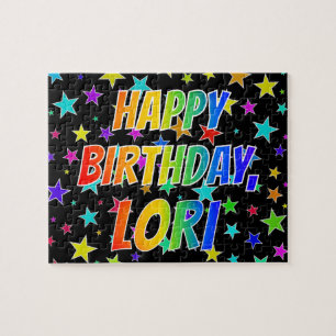"LORI" First Name, Fun "HAPPY BIRTHDAY" Jigsaw Puzzle